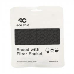 OEM Eco Chic Snood Face Mask Black Disrupted Cubes E-S03 5060735634678