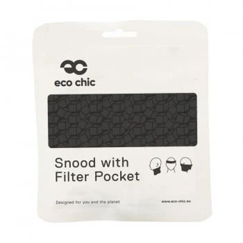 OEM Eco Chic Snood Face Mask Black Disrupted Cubes E-S03 5060735634678