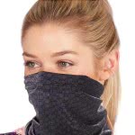 OEM Eco Chic Snood Face Mask Black Disrupted Cubes E-S03 5060735634678