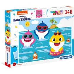 Clementoni Kids Puzzle Maxi Super Color Baby Shark 24 Pcs 1200-28519 8005125285198