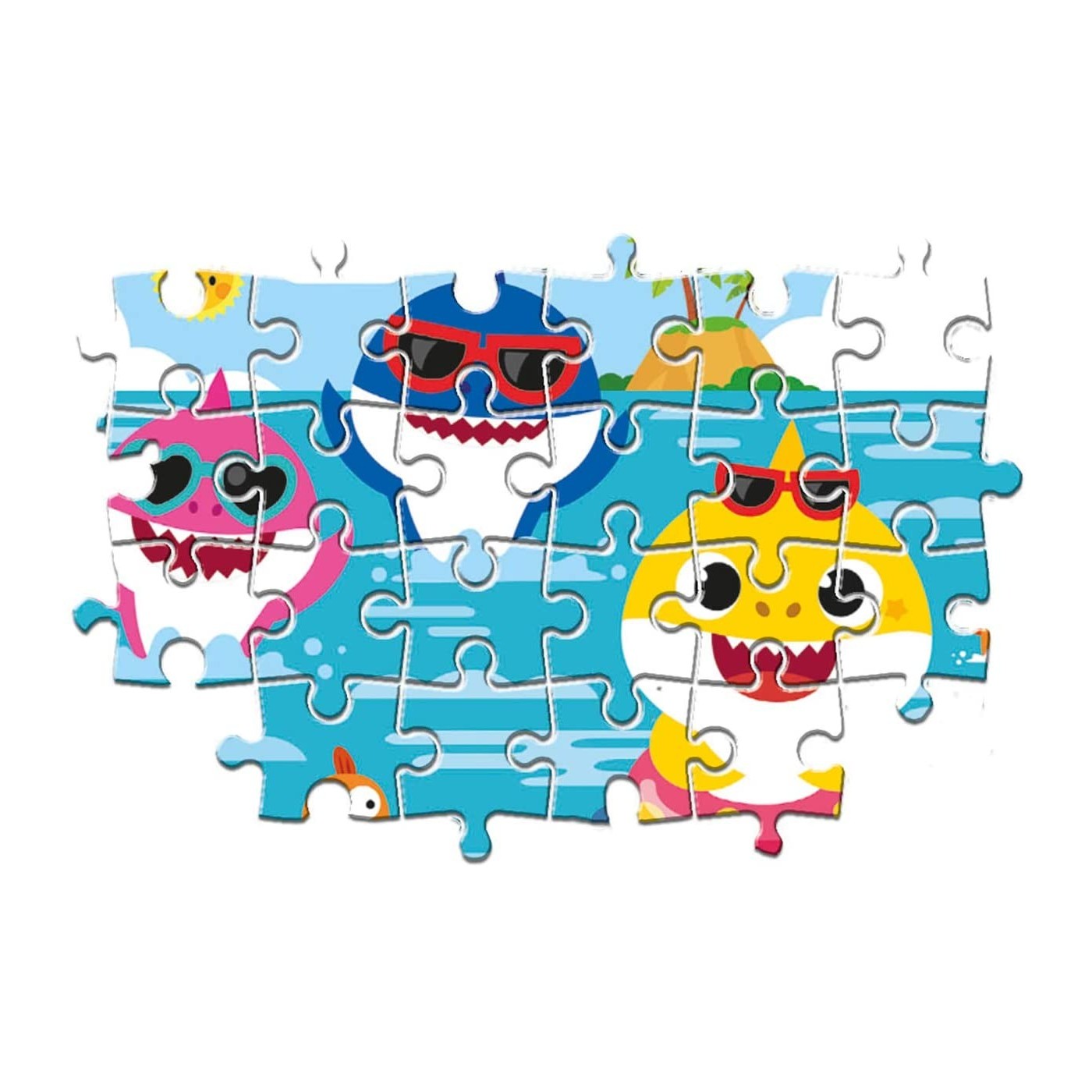 Clementoni Kids Puzzle Maxi Super Color Baby Shark 24 Pcs 1200-28519 ...