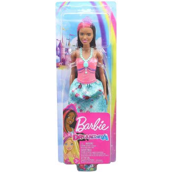 Mattel Barbie Κούκλα Πριγκίπισσας Dreamtopia (Μελαχρινή Με Ροζ Ραβδωτά Μαλλιά) GJK12 / GJK15 887961813067