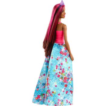 Mattel Barbie Κούκλα Πριγκίπισσας Dreamtopia (Μελαχρινή Με Ροζ Ραβδωτά Μαλλιά) GJK12 / GJK15 887961813067