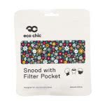 OEM Eco Chic Snood Face Mask Black Ditsy E-S06 5060735634708