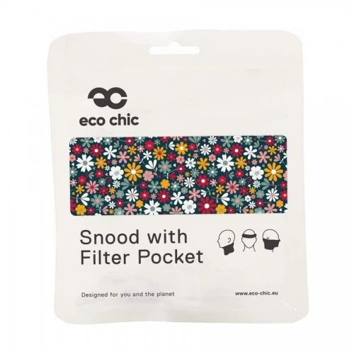 OEM Eco Chic Snood Face Mask Black Ditsy E-S06 5060735634708