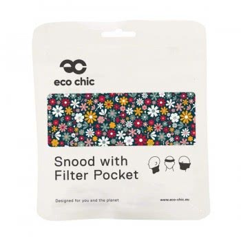 OEM Eco Chic Snood Face Mask Black Ditsy E-S06 5060735634708