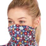 OEM Eco Chic Snood Face Mask Black Ditsy E-S06 5060735634708