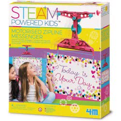 4M Steam Motorised Zipline Messenger, Multi 4909 4893156049094