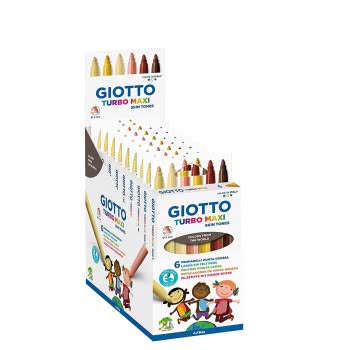Giotto Turbo Maxi Skin Tones 6 Pcs 000527000 8000825035555