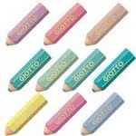 Giotto Happygomma Pencil Shape Pastel Colors Erasers 000234000 8000825027864