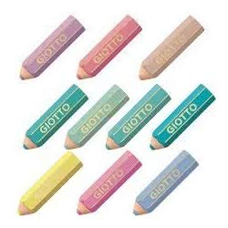 Giotto Happygomma Pencil Shape Pastel Colors Erasers 000234000 8000825027864