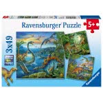 Ravensburger 3X49 Pcs Puzzle Dinosaurs 09317 4005556093175