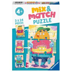 Ravensburger 2X24 Pcs Mix And Match Puzzle Monsters 05135 4005556051359
