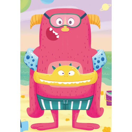 Ravensburger 2X24 Pcs Mix And Match Puzzle Monsters 05135 4005556051359