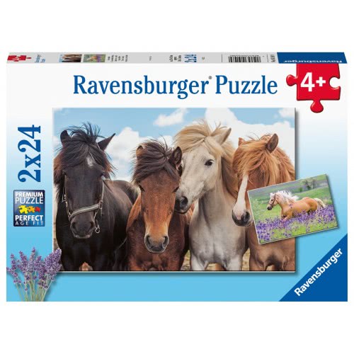 Ravensburger Puzzle 2X24 Pieces Horses 05148 4005556051489