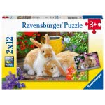 Ravensburger Παζλ 2X12 Τεμ. Γλυκά Ζωάκια 05144 4005556051441