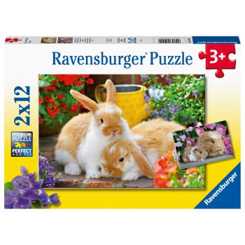 Ravensburger 2X12 Pcs Puzzle Cute Animals 05144 4005556051441