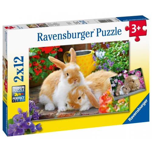 Ravensburger Παζλ 2X12 Τεμ. Γλυκά Ζωάκια 05144 4005556051441