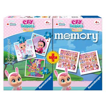 Ravensburger Memory + 3 Παζλ Cry Babies 20620 4005556206209