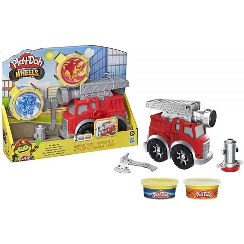 Hasbro Play-Doh Wheels Fire Engine Playset With 2 Non-Toxic Modeling Compound Cans F0649 5010993792245