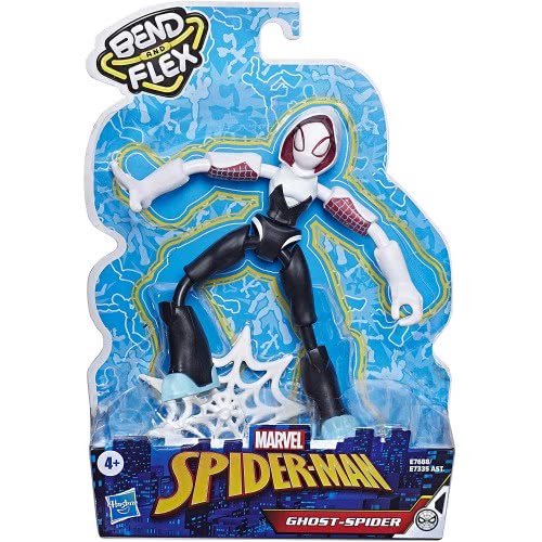 Hasbro Spider-Man Marvel Bend And Flex Ghost-Spider Action Figure Toy, 15-Cm Flexible E7335 / E7688 5010993791767