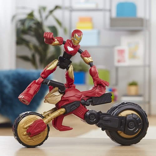 Hasbro Marvel Avengers Bend And Flex, Flex Rider Iron Man Και Μοτοσικλέτα 2 Σε 1 F0244 5010993792078