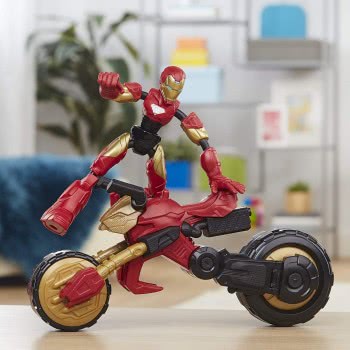 Hasbro Marvel Avengers Bend And Flex, Flex Rider Iron Man Και Μοτοσικλέτα 2 Σε 1 F0244 5010993792078