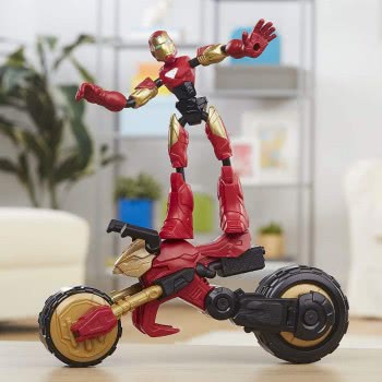 Hasbro Marvel Avengers Bend And Flex, Flex Rider Iron Man Και Μοτοσικλέτα 2 Σε 1 F0244 5010993792078