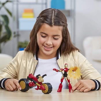 Hasbro Marvel Avengers Bend And Flex, Flex Rider Iron Man Και Μοτοσικλέτα 2 Σε 1 F0244 5010993792078