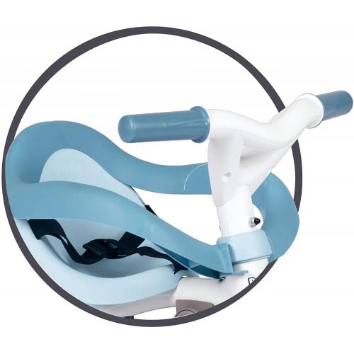 Tricycle Smoby Be Move – Métal, Bleu – Évolutif 15 Mois à 3 Ans – Barre Parentale Réglable – Benne Et Roues Silencieuses – Fabriqué En Espagne