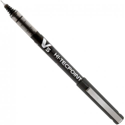 PILOT BX V5 Black Hi-Tecpoint Extra Fine Rollerball Pen 0.5Mm Nib Tip 0.3Mm Line Width BX-V5B 4902505085680