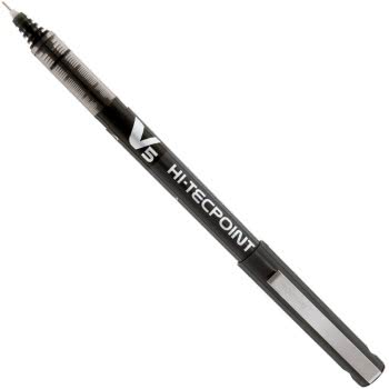 PILOT BX V5 Black Hi-Tecpoint Extra Fine Rollerball Pen 0.5Mm Nib Tip 0.3Mm Line Width BX-V5B 4902505085680