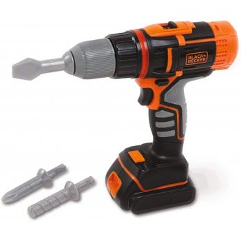 Smoby Black And Decker Electronic Drill Τρυπάνι Γκρι Και Πορτοκαλί Χρώμα 360197 3032163601975