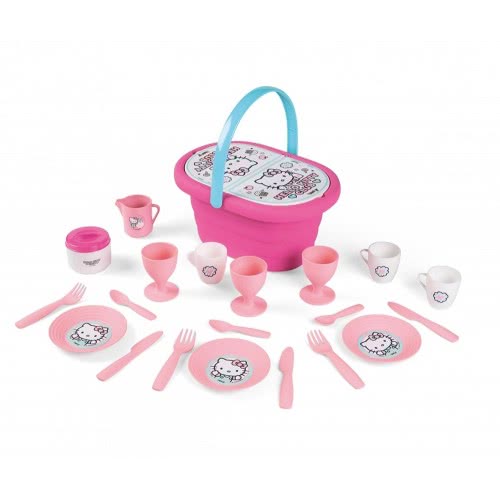 Smoby Hello Kitty Picnic Basket With 20 Accessories 310535 3032163105350