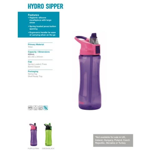 eco life Παγούρι Smash Tritan 600Ml - Purple Hydro Μωβ 33-SMA-23619 9325448162532