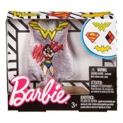 Mattel Barbie DC Comics Wonder Woman Grey Top Skirt Fashion FYW84 / FLP52 887961603095