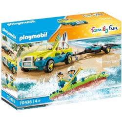 Playmobil Beach Car With Canoe Trailer 70436 4008789704368