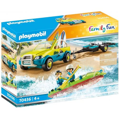 Playmobil Αυτοκίνητο Με Ανοιχτή Οροφή Και Κανό 70436 4008789704368