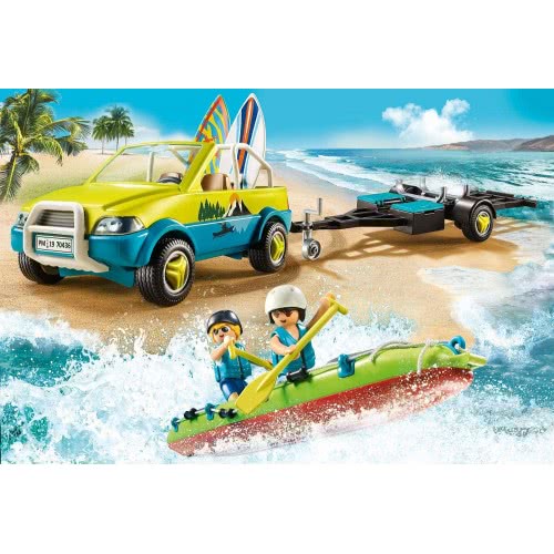 Playmobil Αυτοκίνητο Με Ανοιχτή Οροφή Και Κανό 70436 4008789704368
