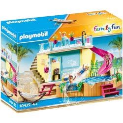 Playmobil Bungalow With Pool, 4 Years And Above 70435 4008789704351