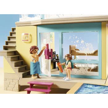 Playmobil Bungalow With Pool, 4 Years And Above 70435 4008789704351