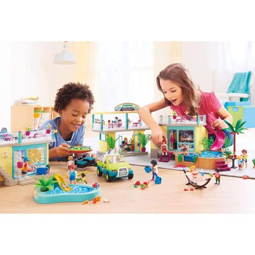 Playmobil Bungalow With Pool, 4 Years And Above 70435 4008789704351