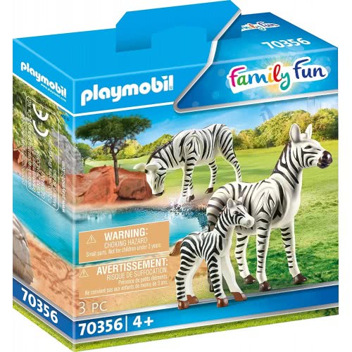 Playmobil Δύο Ζέβρες Με Το Μικρό Τους 70356 4008789703569