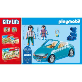 Playmobil Father And Child With Convertible 70285 4008789702852