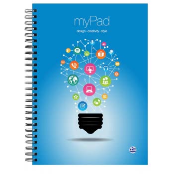 A&G PAPER Τετράδιο Σπιράλ Β5 4Θεματα 120Φ Mypad 015103-ANG055 5203296151035