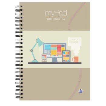 A&G PAPER Τετράδιο Σπιράλ Β5 4Θεματα 120Φ Mypad 015103-ANG055 5203296151035