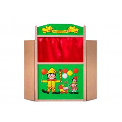 AK TOYS Σκηνή Για Κουκλοθέατρο Σε 2 Χρώματα (Μπλε Ή Πράσινο) 002 5203249000021
