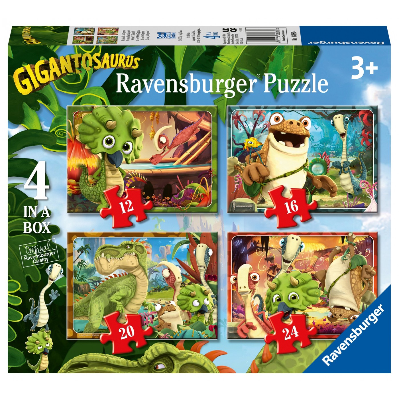 Ravensburger 4 In A Box Puzzle Gigantosaurus 03080 | Toys-shop.gr
