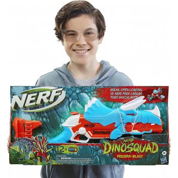 Hasbro Nerf Dinosquad Tricerablast 12 Βελάκια Nerf F0803 5010993805082