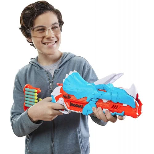 Hasbro Nerf Dinosquad Tricerablast 12 Βελάκια Nerf F0803 5010993805082